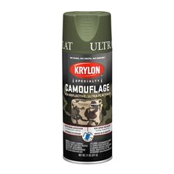 Krylon Fusion Spray Paint for Plastic 12 Oz. Flat Green 4296