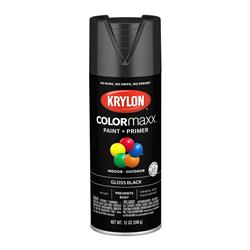 Krylon COLORmaxx Paint 12 Oz. Gloss Black 5505