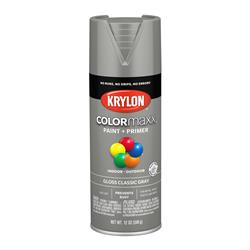 Krylon COLORmaxx Paint 12 Oz. Gloss Gray/Silver 5513