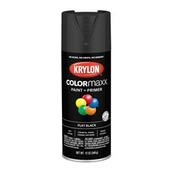 Krylon COLORmaxx Paint 12 Oz. Flat Black 5546