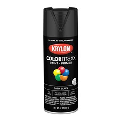 Krylon COLORmaxx Paint 12 Oz. Satin Black 5557