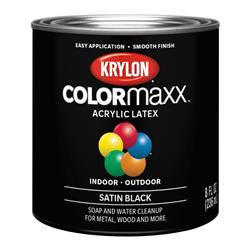 Krylon COLORmaxx Paint 8 Oz. Satin Black KDH5613
