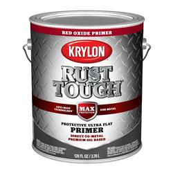Krylon Rust Tough Rust Preventative Primer 1 Gallon Flat Red RTG9743