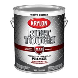 Krylon Rust Tough Rust Preventative Primer 1 Gallon Flat White RTG9744