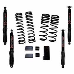 Skyjacker Long Travel Lift Kit Systems with Black MAX Shocks for 2007-2017 WRANGLER, 2018 WRANGLER JK - JK20BPBLT
