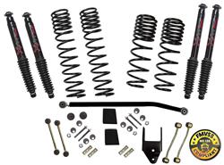 Skyjacker Long Travel Lift Kit Systems with Black MAX Shocks for 2018-2024 WRANGLER - JL35RBPBLT