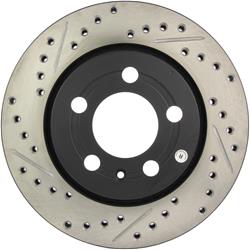 StopTech Drilled and Slotted Brake Rotors for 2002-2006 GOLF, 2004-2005 JETTA, 2000-2006 TT QUATTRO - 127.33069R