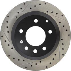 StopTech Drilled and Slotted Brake Rotors for 2003-2018 CAYENNE, 2007-2015 Q7, 2004-2017 TOUAREG - 127.33078R