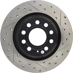 StopTech Drilled and Slotted Brake Rotors for 2006-2011 A6, 2005-2011 A6 QUATTRO - 127.33104L