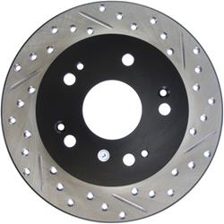 StopTech Drilled and Slotted Brake Rotors for 2006-2015 CIVIC, 2013-2015 ILX, 1997-2001 PRELUDE - 127.40040L