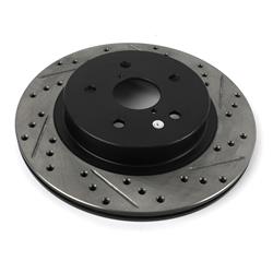 StopTech Drilled and Slotted Brake Rotors for 2015-2023 LEGACY, OUTBACK, 2016-2019 WRX - 127.47037L