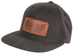 Summit Racing Equipment® Embossed Leather Patch Flat Bill Hat CU5186