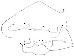 Shafer's Classic Reproductions Brake Lines, Direct Fit MBLK30