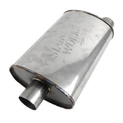 Stainless Works Turbo Chambered 304 Stainless Steel 2.5 Inch Muffler TM5C25O25C