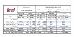 Summit Racing™ Pro BBC Tight-Lash LS Firing Order Solid Roller Camshafts SUM-1285