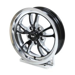 Summit Racing™ Venom Black Milled Polished Lip Wheels