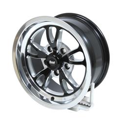 Summit Racing™ Venom Black Milled Polished Lip Wheels 15x7