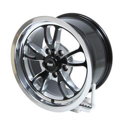 Summit Racing™ Venom Black Milled Polished Lip Wheels 15x8