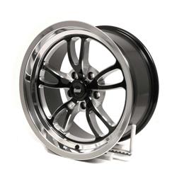 Summit Racing™ Venom Black Milled Polished Lip Wheels 17x8