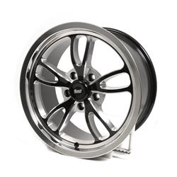 Summit Racing™ Venom Black Milled Polished Lip Wheels 17x8