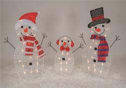 2D Snowman Family Tinsel-Light Display SUM-20555