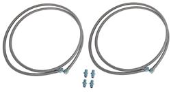 Automatic Transmission Cooler Line Kit 6 AN BLACK Steel Braided Hose 700R4