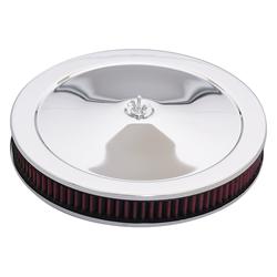 SPECIALTY CHROME 10 in Round Chrome Steel High Dome Air Cleaner Lid P/N 7375A