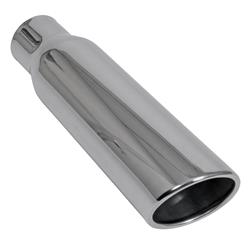 SCITOO Pair of Exhaust Tips 3 Inlet 4 Outlet 18 Long Automotive Replacement Weld On Diesel Tip Stainless Steel Angle Cut 