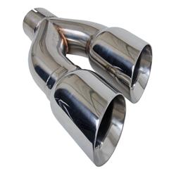 Truck Exhaust Kits Shop Line Dual Exhaust System 2.5 Stainless Steel Flowmaster 40 2.5 Polished Rolled Edge Clamp on Tip 