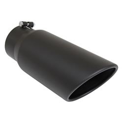 Summit Racing™  Round, Black 4 Inch Exhaust Tip SUM-691211