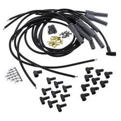 Spark Plug Wire Sets - Eight 180 degree straight Spark Plug Boot Ends - Black  Wire Color - Universal - Free Shipping on Orders Over $109 at Summit Racing