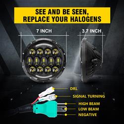 Summit Racing™ 7 in. LED Headlights for 2018-2021 WRANGLER - SUM-890281