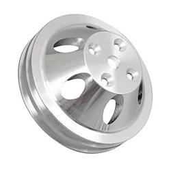 Billet Specialties 80220 Polished 2 Groove Water Pump Upper Pulley for Small Block Chevy 
