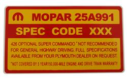 Summit Racing™ Restoration Decals SUM-RP21856