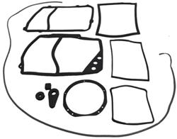 Summit Racing™ Direct-Fit Restoration Heater Box and A/C Seals SUM-RP22237