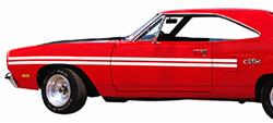 Summit Racing™ Stencil and Stripe Kits for 1970 GTX - SUM-RP80048-WHT
