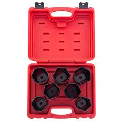 Sunex Tools 1/2 in. Drive SAE/Metric 6-Point Hex and Rounded Hex Wheel Bearing Locknut 7-Piece Sets 2847