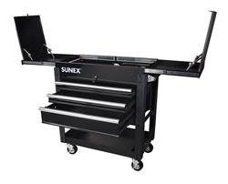 Sunex Tools 3-Drawer Slide Top Utility Carts 8035XTBK