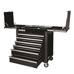 Sunex Tools 6-Drawer Slide Top Utility Carts 8035XTFDBK