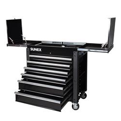 Sunex Tools 6-Drawer Slide Top Utility Carts 8035XTFDBK