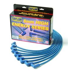 for Chevy V8 Taylor Spark Plug Wire Set 76638; Pro Wire 8mm Blue 90¡ HEI Male