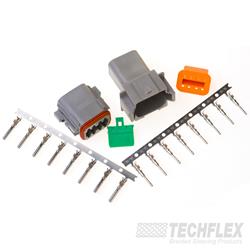 Techflex Deutsch DT Series Stamped and Formed Connector Kits DT08GY