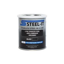 Steel-It Polyurethane Topcoats 1 Quart Matte Black FGPA1012Q