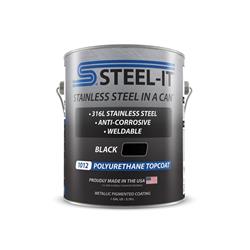 Steel-It Polyurethane Topcoats 1 Gallon Matte Black FGPA1012G