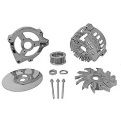 Tuff Stuff Alternator Case Kit 7500K; Chrome Aluminum for Ford 3G 