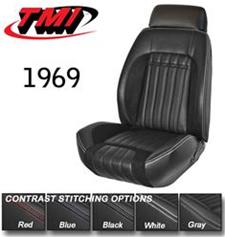 TMI Deluxe Sport R Seat Upholstery for 1969 CAMARO - 46-80030-2295-99-9016-BKS