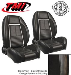TMI Sport R Pro-Series Low Back Black Vinyl/suede Seat 47-8052-2295-99-2S-OS