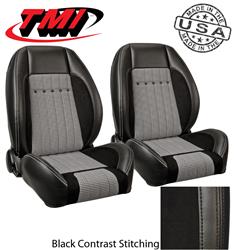 TMI Sport R Pro-Series Low Back Black Vinyl/suede Seat 47-8053-2295-99-9440-BKS