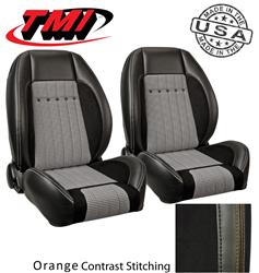TMI Sport R Pro-Series Low Back Black Vinyl/suede Seat 47-8053-2295-99-9440-OS