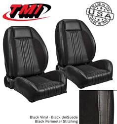 TMI Sport R Pro-Series Low Back Black Vinyl/suede Seat 47-8030-2295-99-BKS